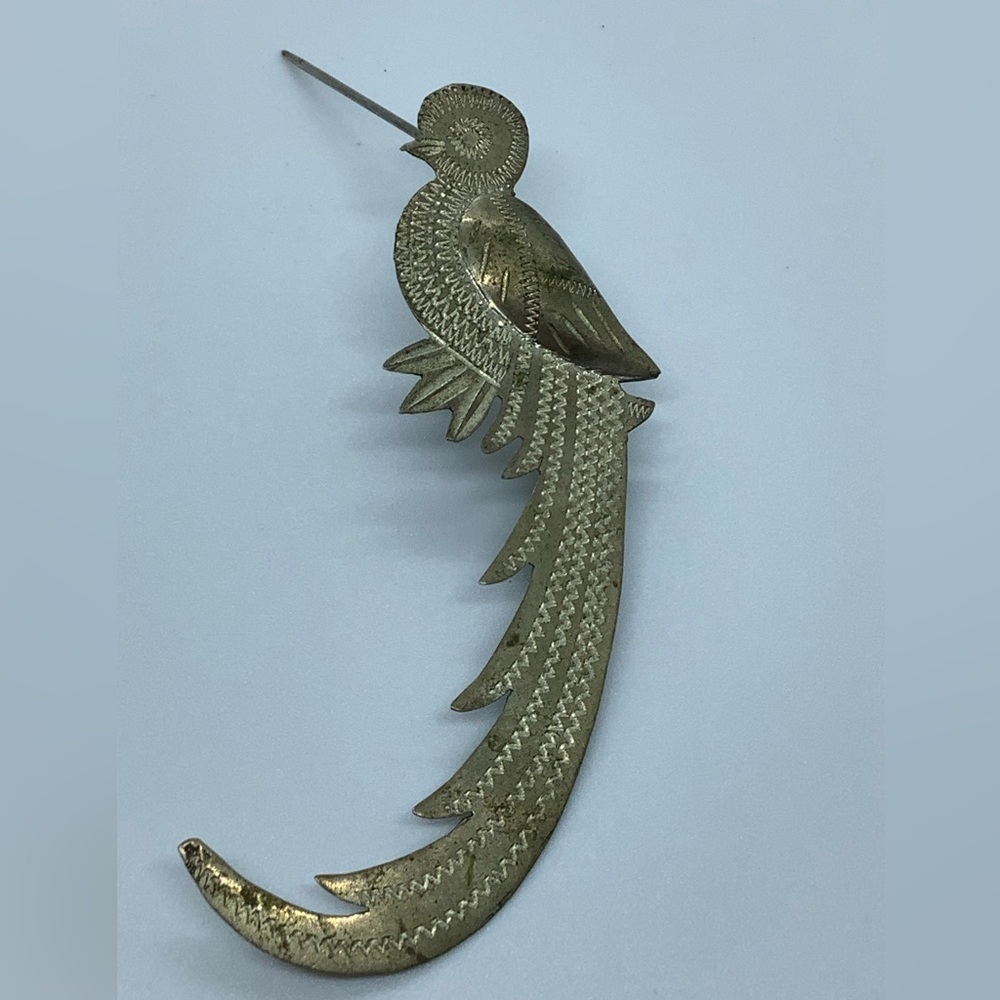 Vintage Silver Guatemala Quetzal Bird Brooch